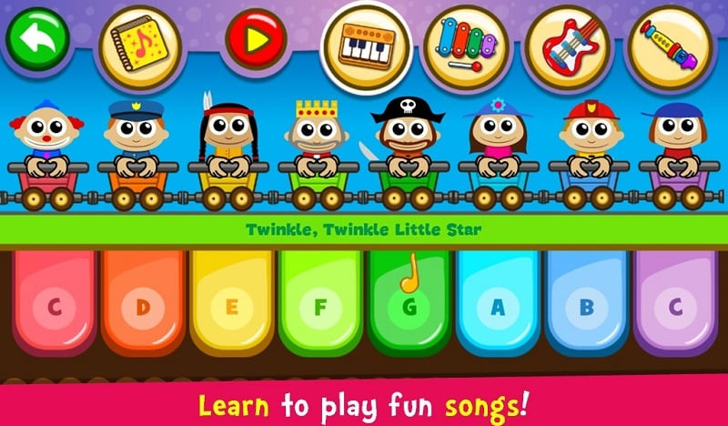 Piano Kids MOD APK Interface