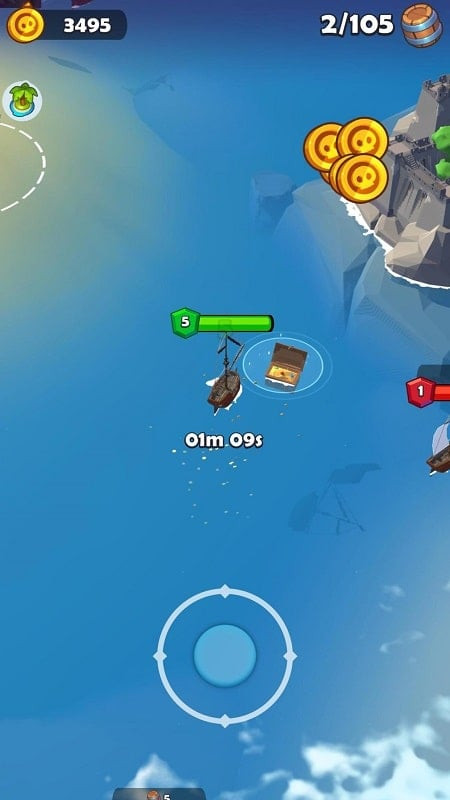 Pirate Raid MOD APK treasure chest screenshot