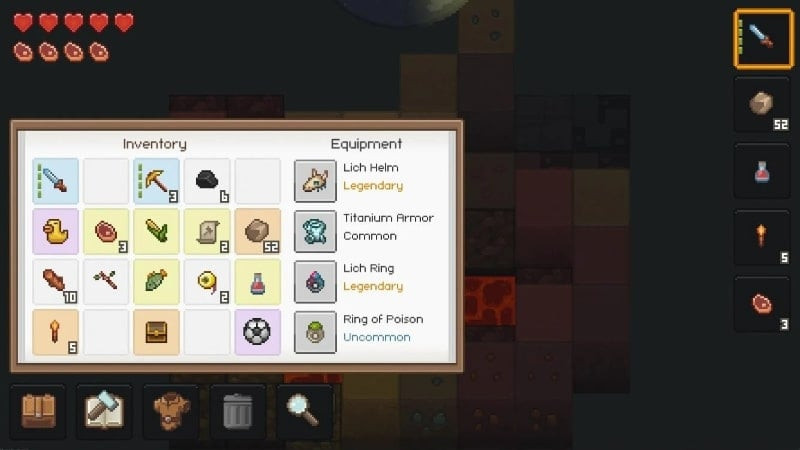 PixelTerra inventory screenshot