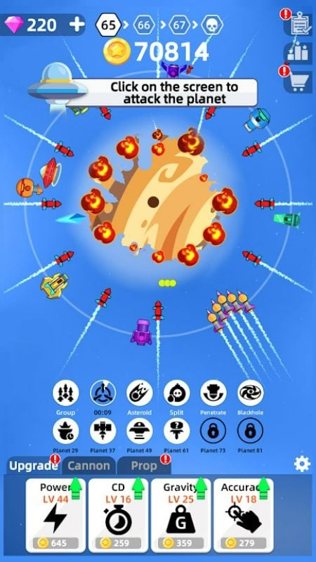 Planet Smash MOD APK gameplay screenshot