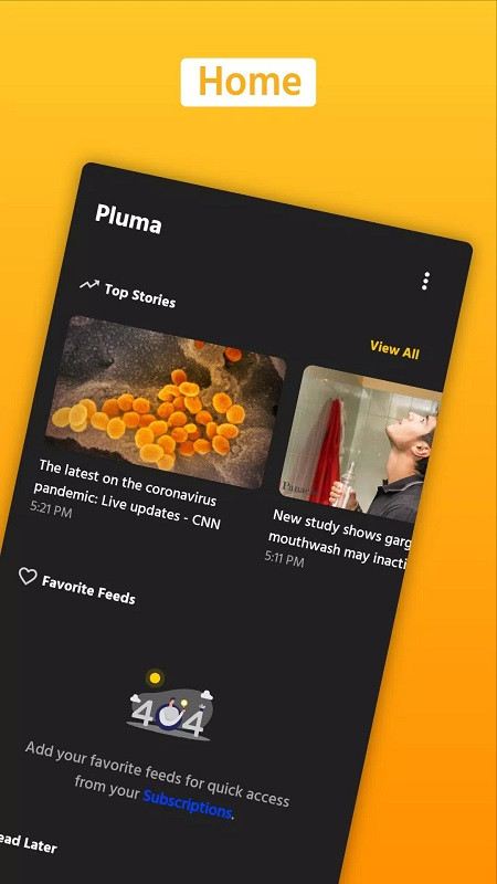 Pluma RSS Reader Top News