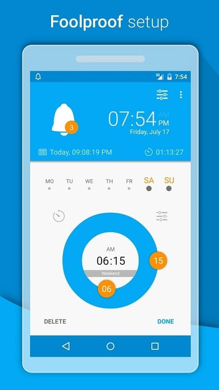 PocketBell MOD APK screenshot showing alarm style settings