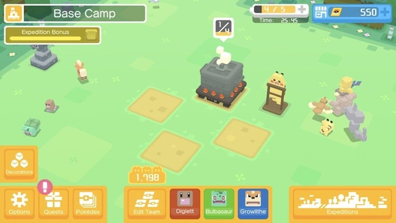 Pokémon Quest battle strategy screenshot