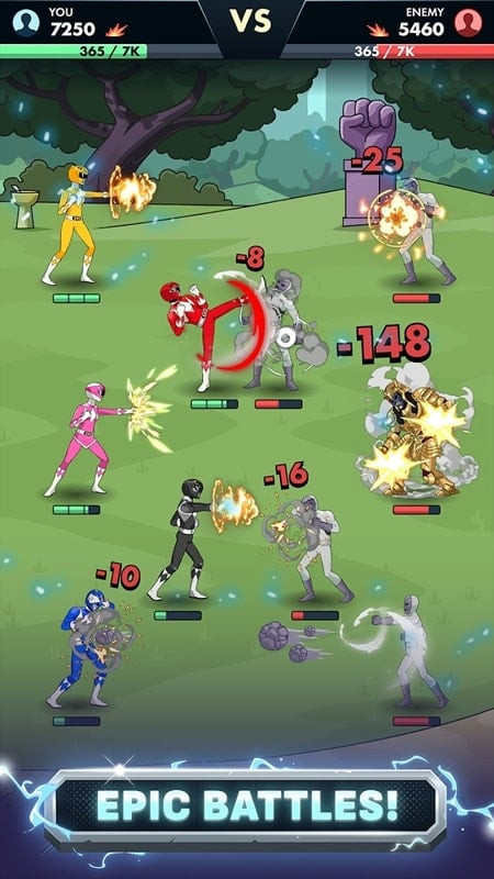 Power Rangers Mighty Force in-game battle screenshot