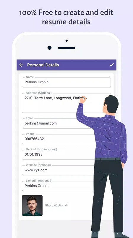 Professional Resume Builder App Finished Resume Example