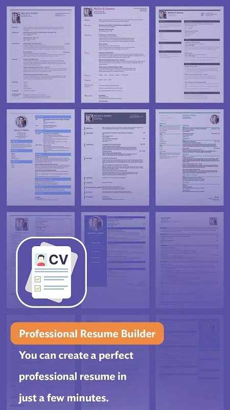 Professional Resume Builder App Editing Features