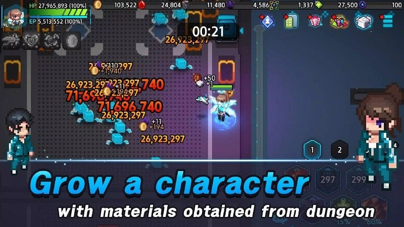 Psychic Idle MOD APK dungeon exploration screenshot