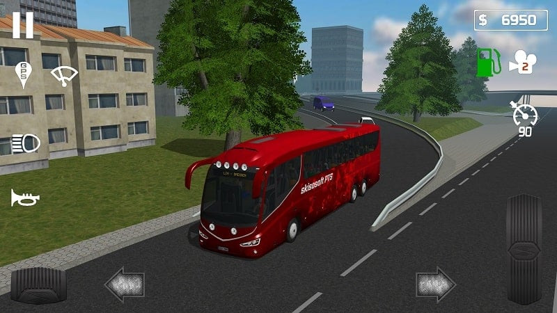 Public Transport Simulator bus on a city street