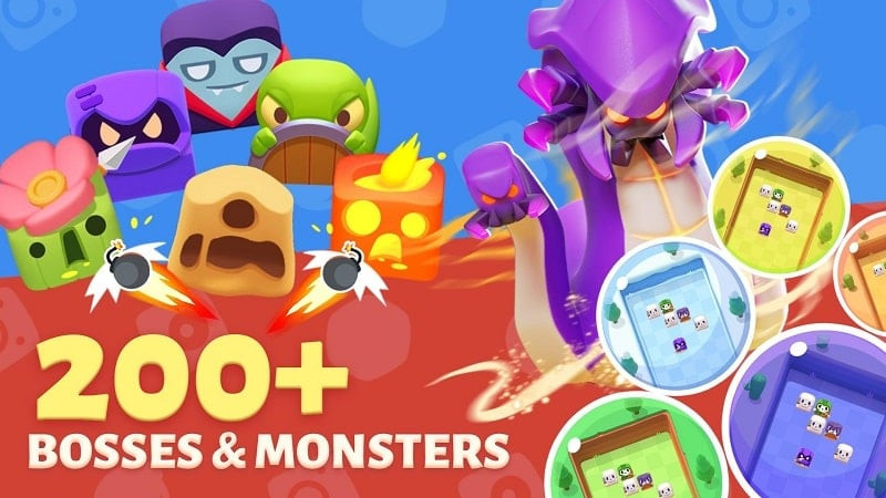 Various monsters in PunBall