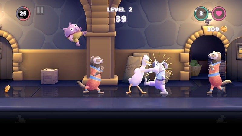 Punch Kick Duck MOD APK - Mở khóa tất cả nhân vật