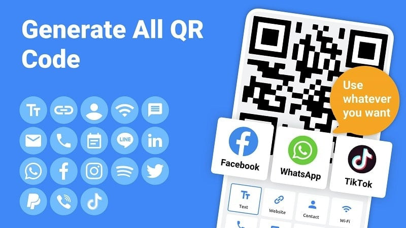 QR Code Generator MOD APK Content Creation