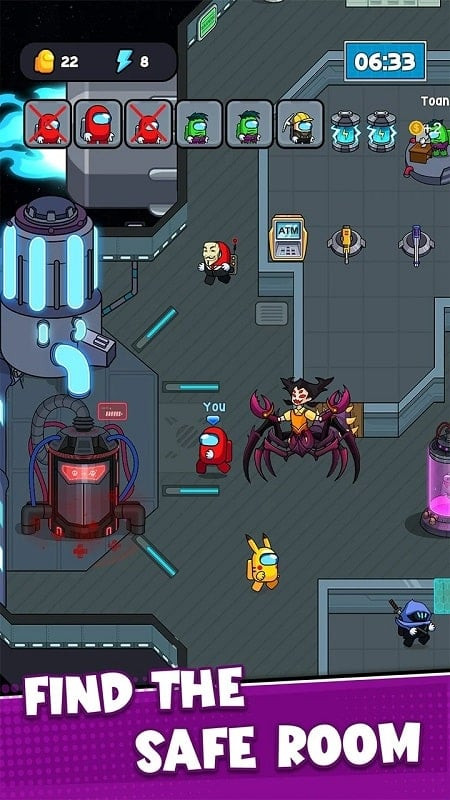 Monsters attacking the spaceship in Space Survivor