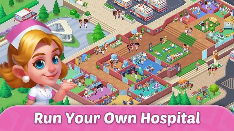 Managing your hospital in Crazy Hospital: Doctor Dash MOD APK