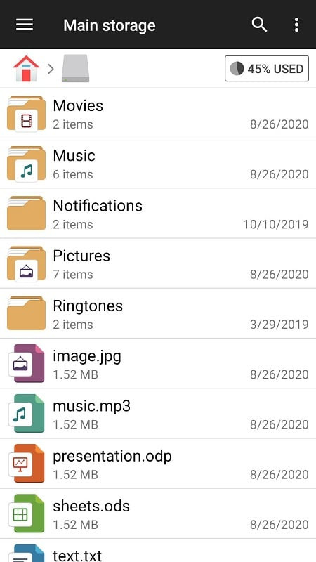 Managing files with File Manager MOD