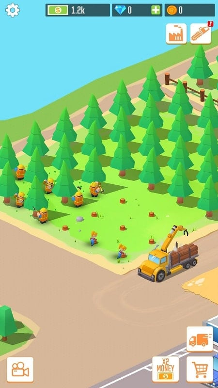 Managing your sawmill in Lumber Empire: Idle Tycoon