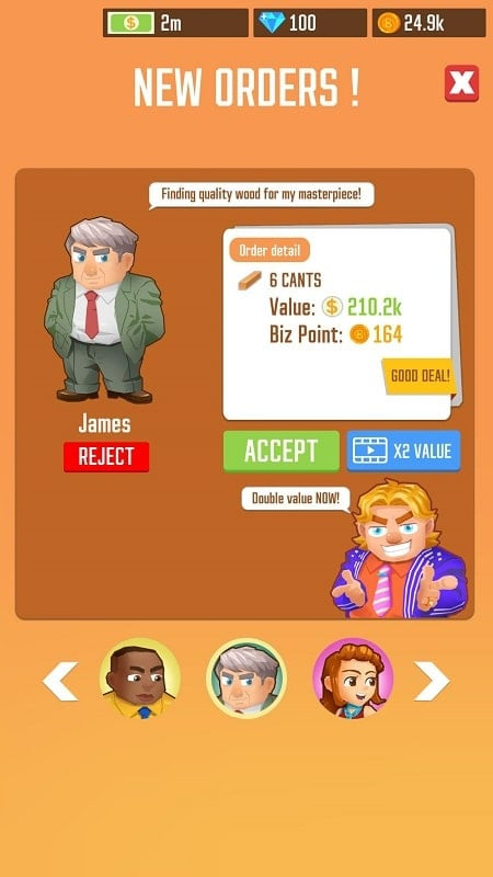 Advertising products in Lumber Empire: Idle Tycoon