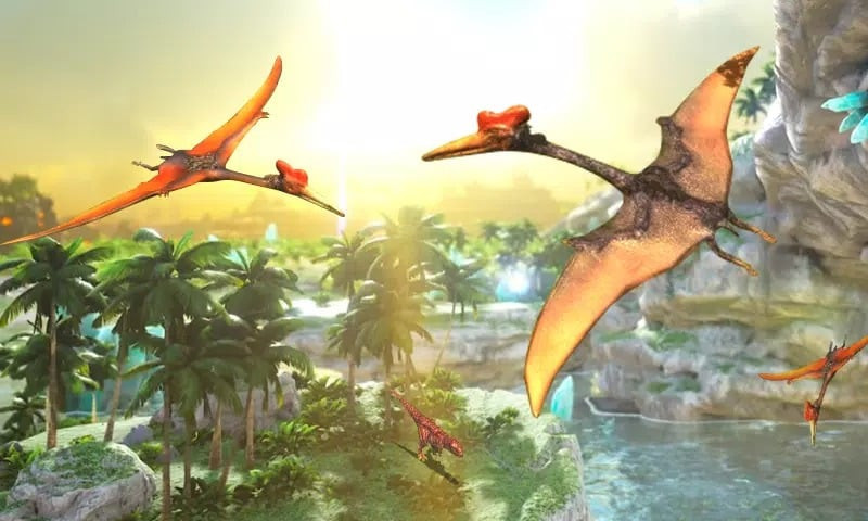 Quetzalcoatlus Simulator mod - hunting prey from the air