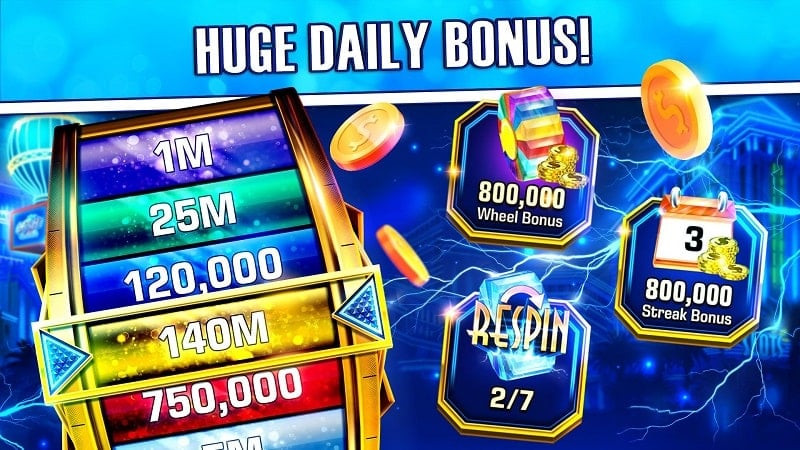 Quick Hit Casino Slot Games MOD APK - Hình ảnh minh họa các loại máy đánh bạc khác nhau