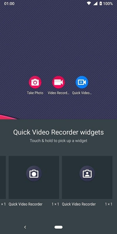 Quick Video Recorder MOD APK User Interface