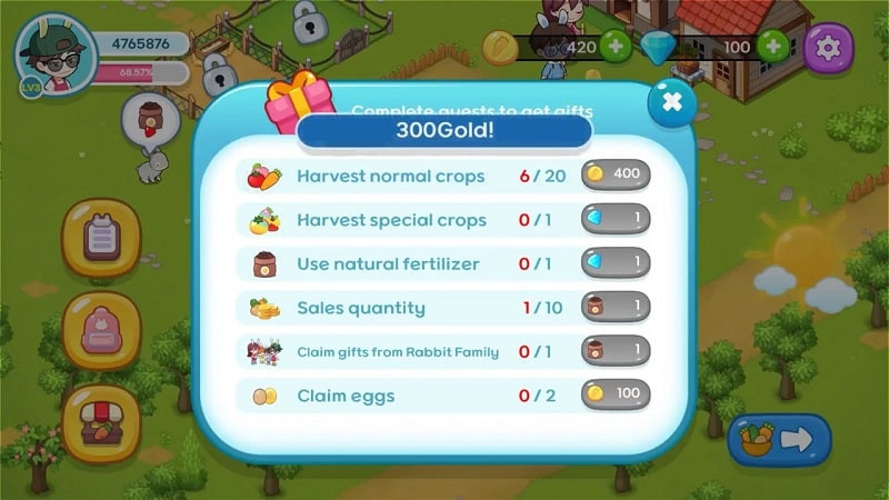 Rabbit Family's Carrot Farm In-Game Supermarket