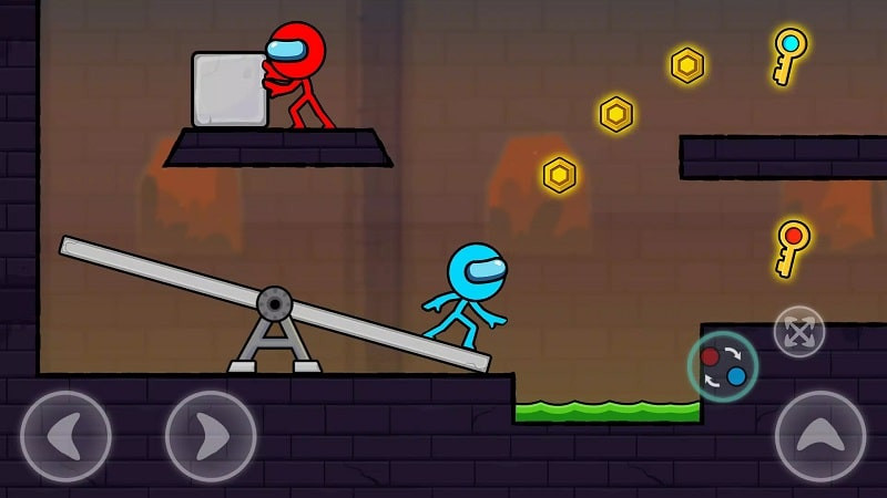 Red and Blue Stickman 2 costumes