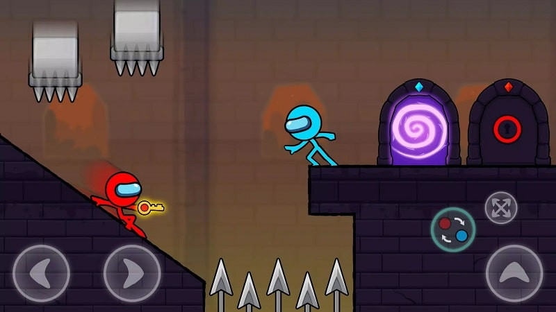 Red and Blue Stickman 2 gameplay 3