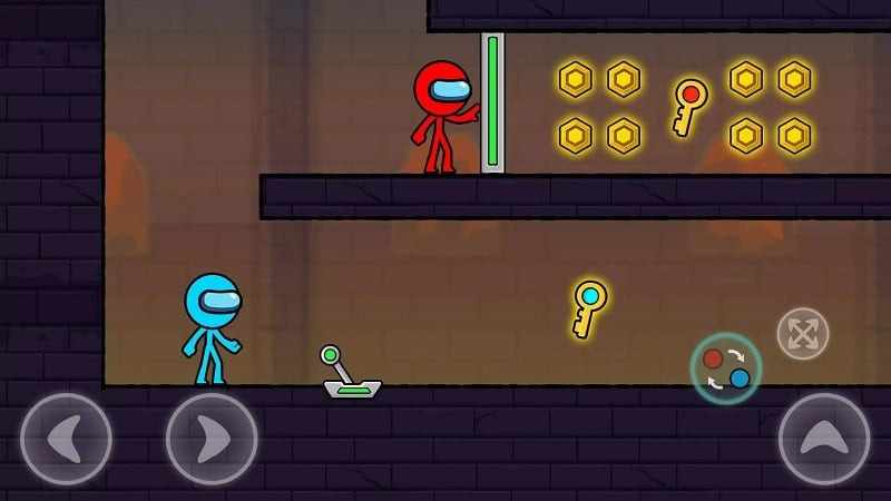 Red and Blue Stickman 2 gameplay