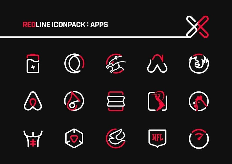 RedLine Icon Pack Mod APK installation