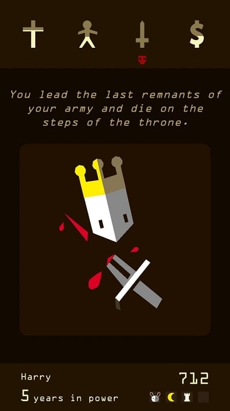 Reigns game interface screenshot