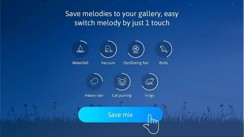 Relax Melodies app screenshot showing bedtime stories