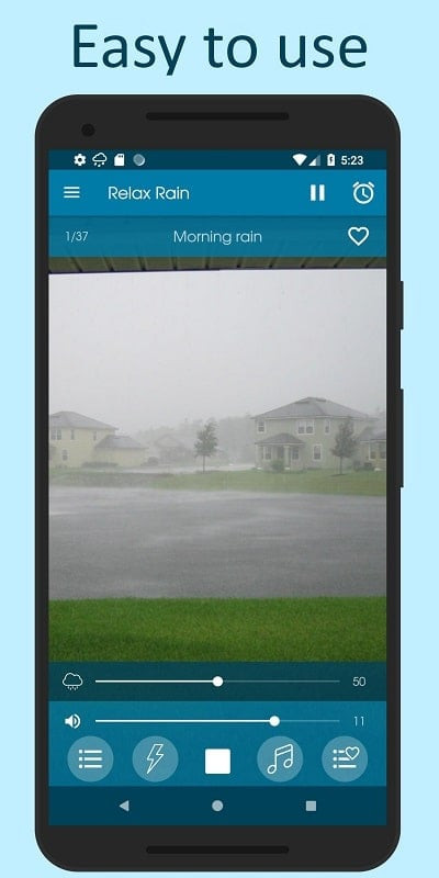 Relax Rain MOD APK interface