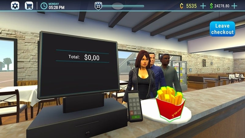 Restaurant Simulator 3D Bar Mod Android Cooking