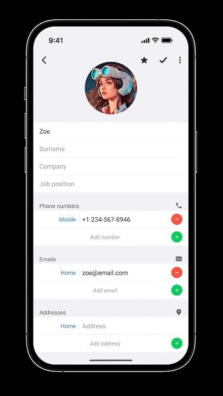 Right Contacts MOD APK Color Customization