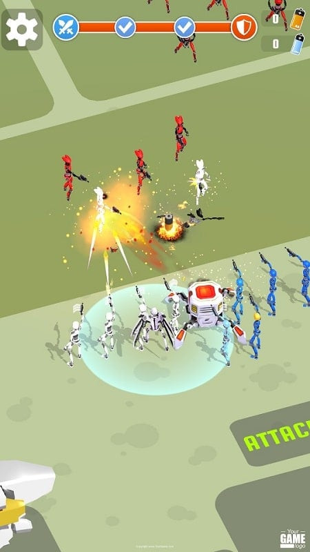 Robot Commander MOD APK robot army screenshot