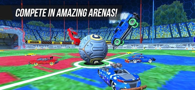 Rocket Soccer Derby Screenshot - Field View