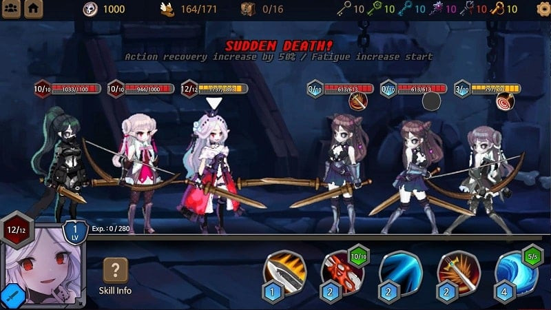 Rogue-like Princess weapon selection screenshot