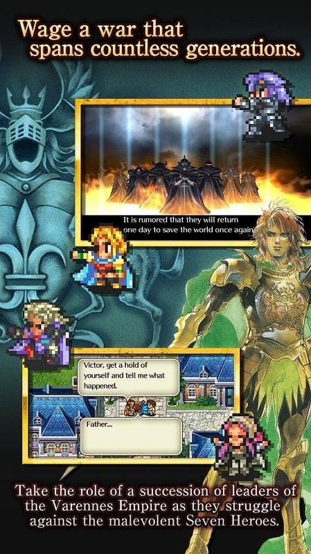 Romancing SaGa 2 character upgrade screen