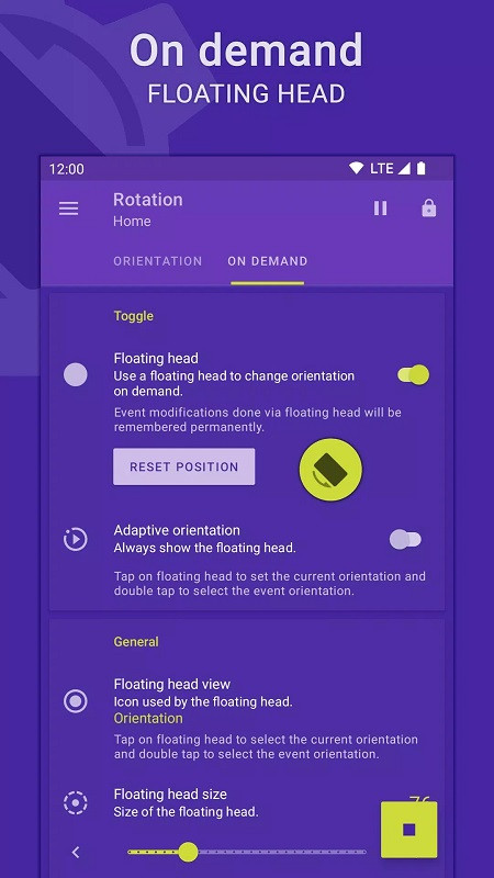 Rotation Orientation Manager Customization Options