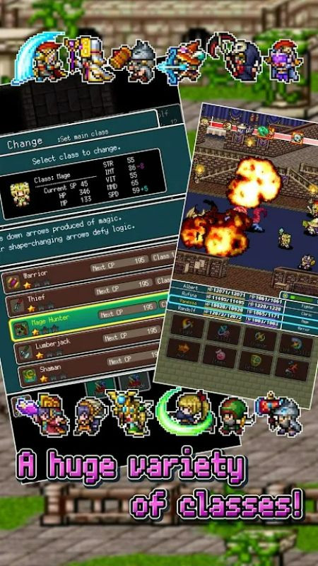 RPG Dragon Prana character classes screenshot