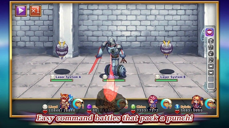 RPG Legend of the Tetrarchs battle scene