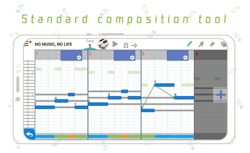 Composing music with MusicLine