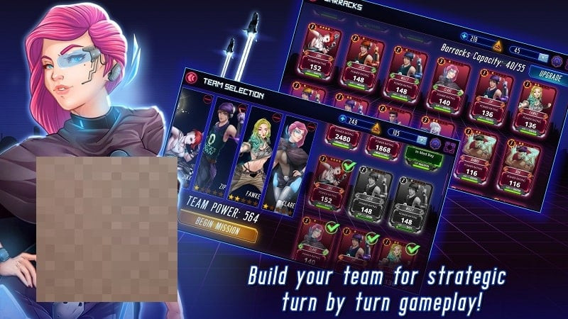 Scarlet Crisis team building screenshot