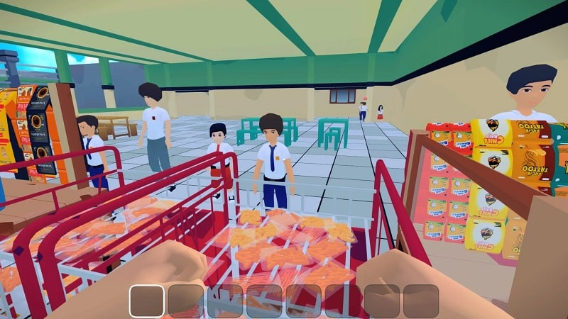 School Cafeteria Simulator diverse food options