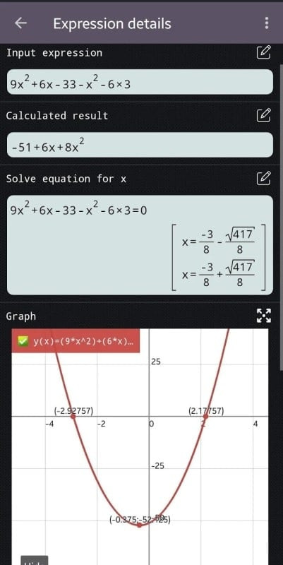 Calculation History in Scientific Calculator Plus 991 MOD APK