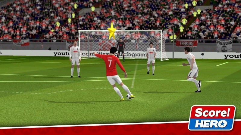 Score! Hero gameplay screenshot showing a goal