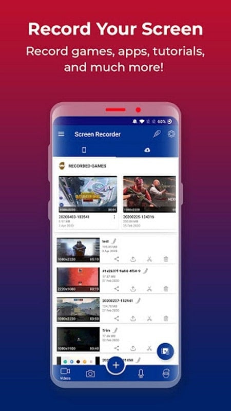 Screen Recorder MOD APK Recording