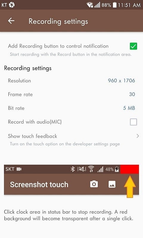 Screenshot Touch MOD APK Editing Features