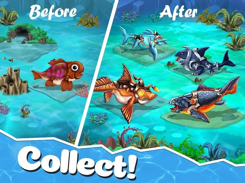 Sea Monster breeding in Sea Monster City MOD APK