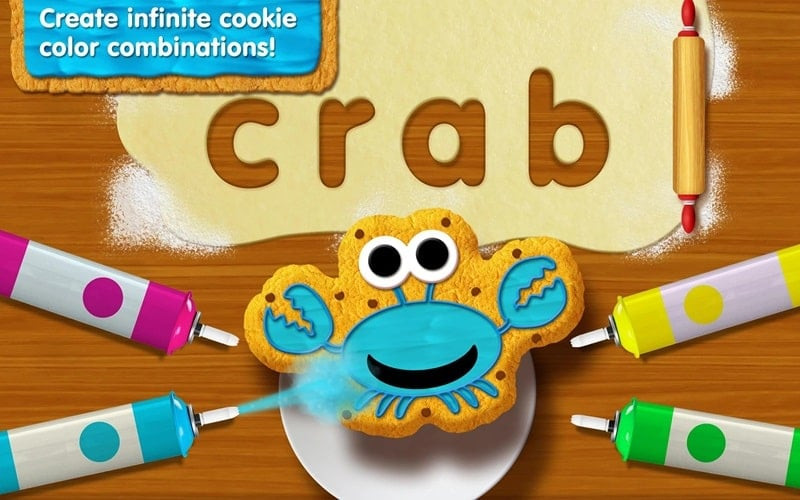 Elmo and Cookie Monster in Sesame Street Alphabet Kitchen MOD APK