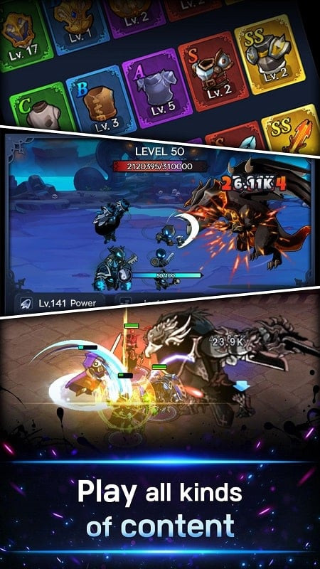 Shadow Knights Idle RPG MOD APK Free skills screenshot